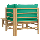 Salon de jardin 2 pcs avec coussins vert bambou