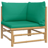 Salon de jardin 2 pcs avec coussins vert bambou