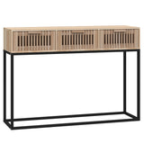 Table console 105x30x75 cm bois d'ingénierie et fer