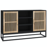 Buffet noir 105x30x65 cm bois d'ingénierie