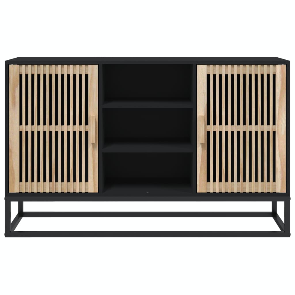 Buffet noir 105x30x65 cm bois d'ingénierie