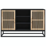 Buffet noir 105x30x65 cm bois d'ingénierie