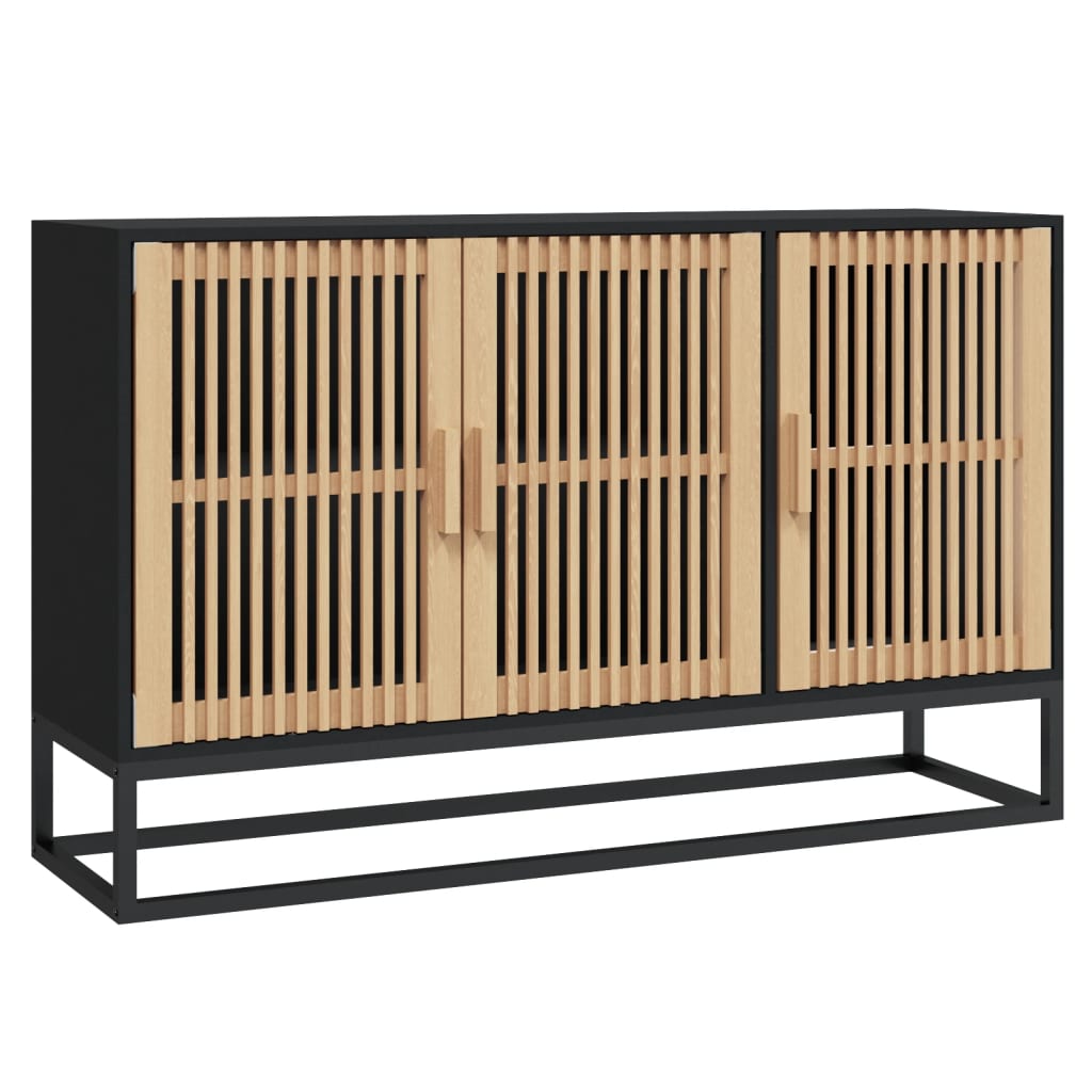 Buffet noir 105x30x65 cm bois d'ingénierie