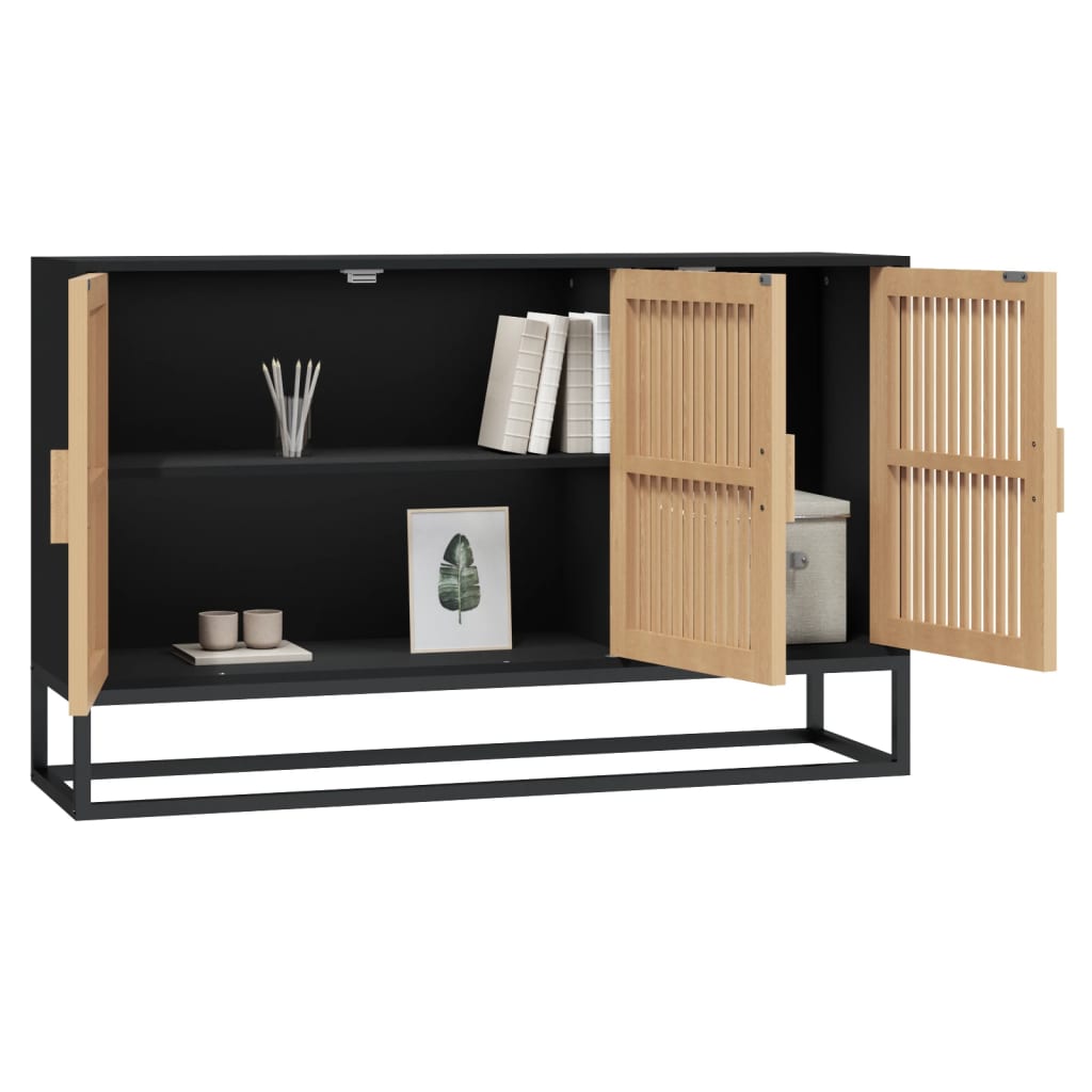 Buffet noir 105x30x65 cm bois d'ingénierie