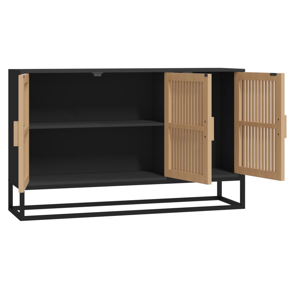 Buffet noir 105x30x65 cm bois d'ingénierie