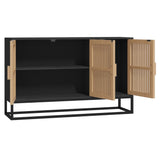 Buffet noir 105x30x65 cm bois d'ingénierie