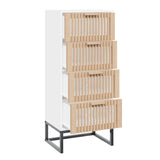 Buffet haut blanc 40x30x95 cm bois d'ingénierie