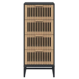 Buffet haut noir 40x30x95 cm bois d'ingénierie