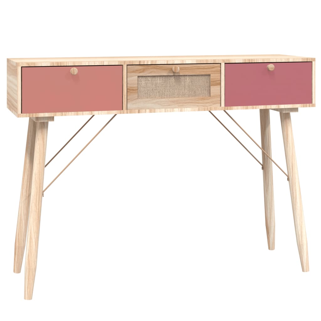 Table console avec tiroirs 105x30x75 cm bois d'ingénierie