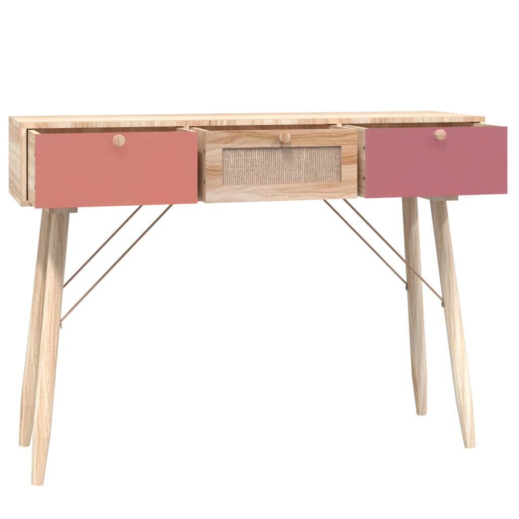 Table console avec tiroirs 105x30x75 cm bois d'ingénierie