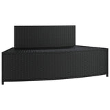 Bancs de spa avec coussins lot de 2 noir résine tressée