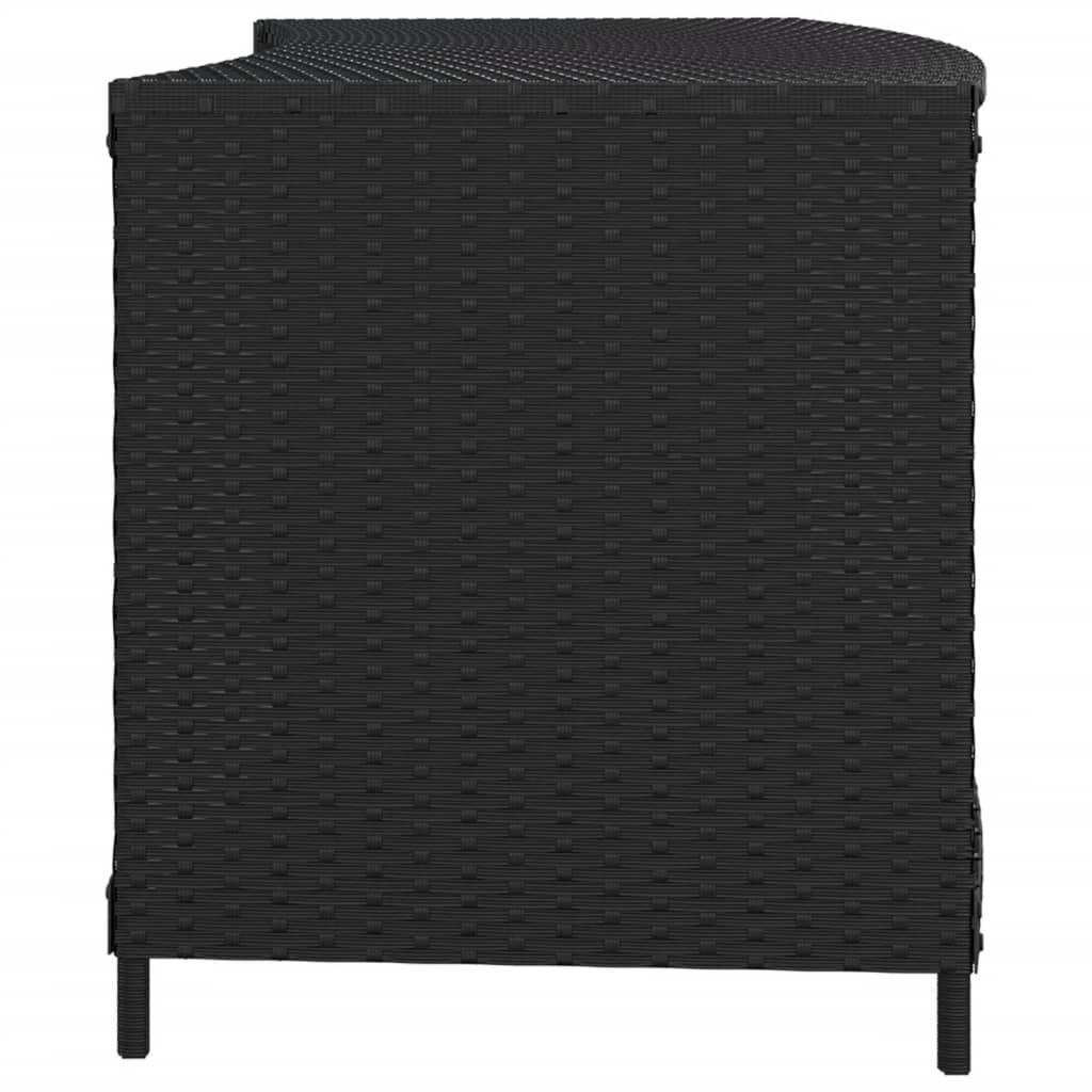 Étagères de rangement 2 pcs noir résine tressée