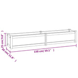 Lit surélevé 150x30x25 cm bois massif de teck