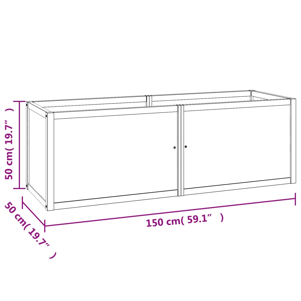 Lit surélevé 150x50x50 cm bois massif de teck