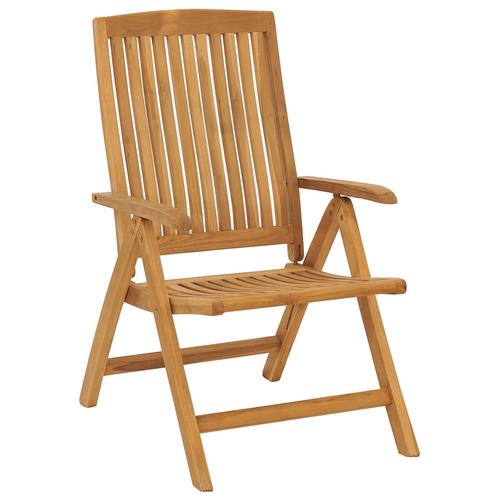 Chaises de jardin inclinables lot de 2 bois massif de teck