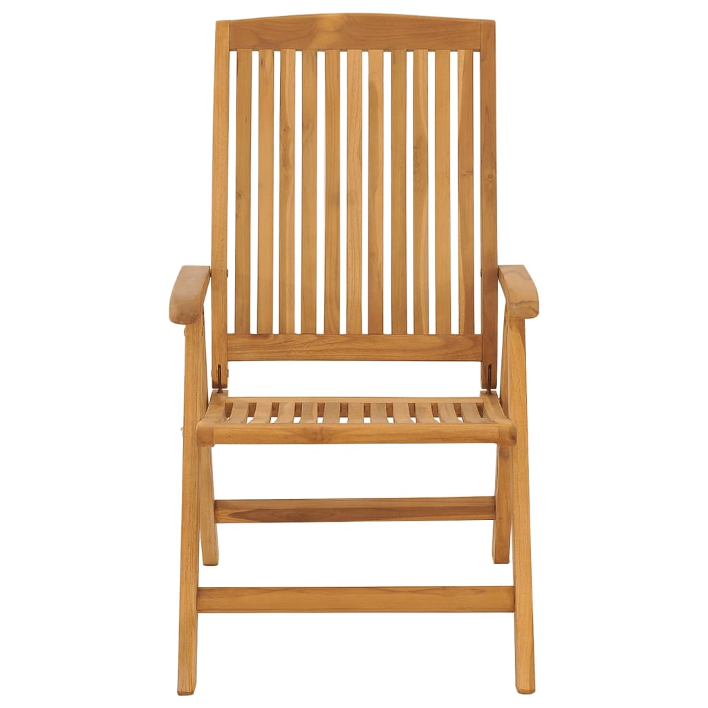 Chaises de jardin inclinables lot de 2 bois massif de teck