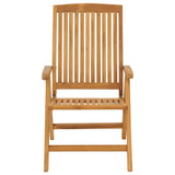 Chaises de jardin inclinables lot de 2 bois massif de teck