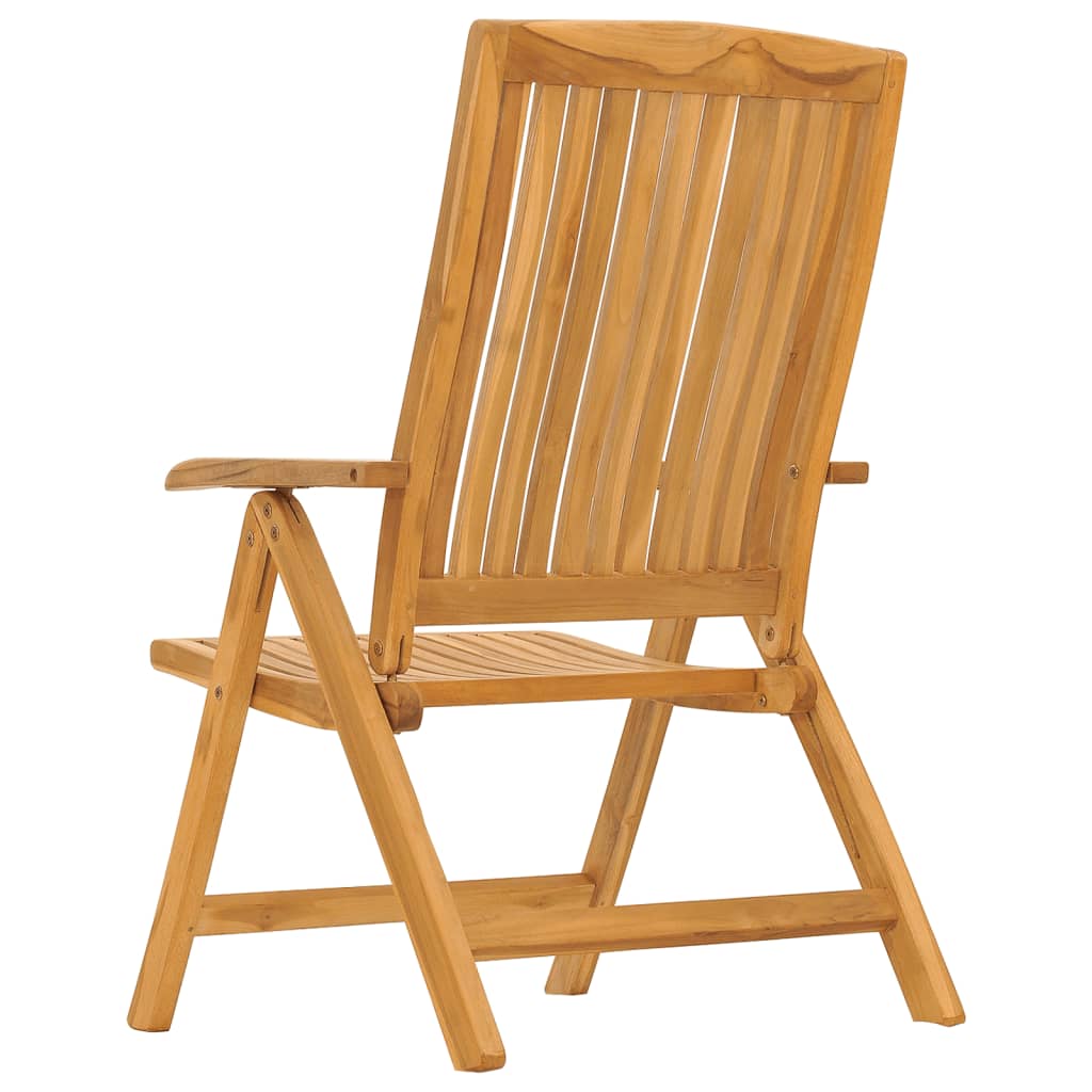 Chaises de jardin inclinables lot de 2 bois massif de teck