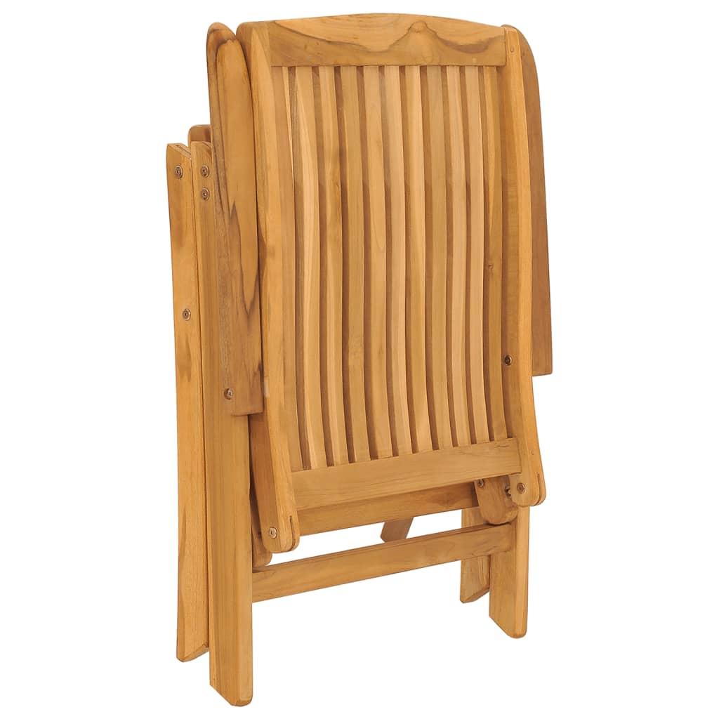 Chaises de jardin inclinables lot de 2 bois massif de teck