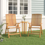 Chaises de jardin inclinables lot de 2 bois massif de teck