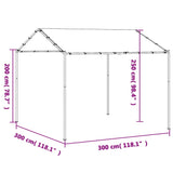 Anthrazitfarbenes Markisenzelt 3x3 m aus Stahl und Stoff