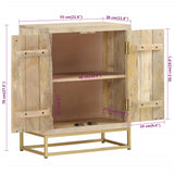 Buffet avec 2 portes 55x30x70 cm bois massif de manguier