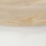 Table basse blanc 51x51x27 cm bois de manguier massif