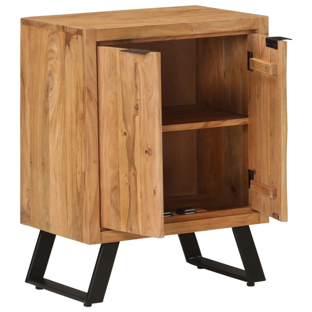 Buffet avec 2 portes 55x36x72 cm bois massif d'acacia