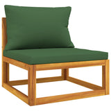 Salon de jardin 3 pcs avec coussins bois massif d'acacia