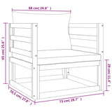 Chaise de jardin avec coussins verts bois massif d'acacia