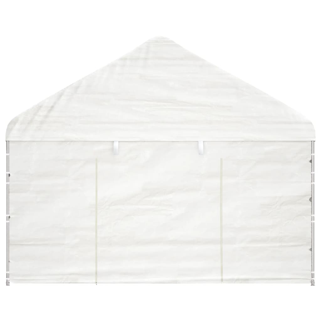 Belvédère avec toit blanc 4,08x2,23x3,22 m polyéthylène