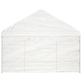 Belvédère avec toit blanc 4,08x2,23x3,22 m polyéthylène