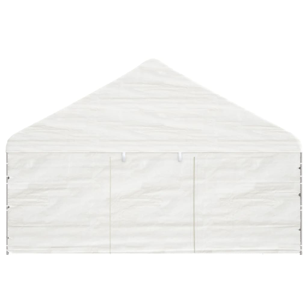 Belvédère avec toit blanc 5,88x2,23x3,75 m polyéthylène