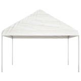 vidaXL Belvédère avec toit blanc 4,08x2,23x3,22 m polyéthylène