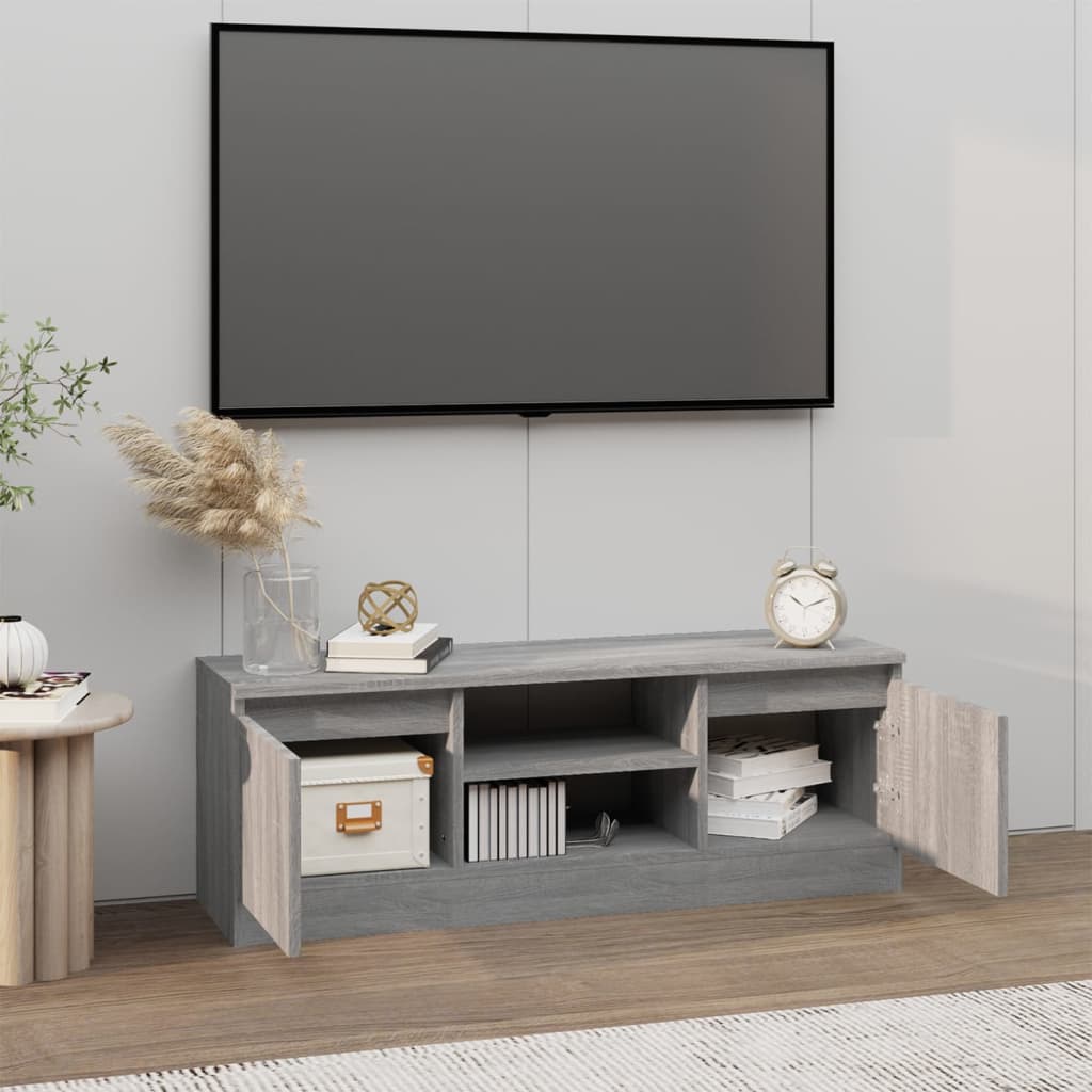 Sonoma grey TV cabinet with door 102x30x36 cm