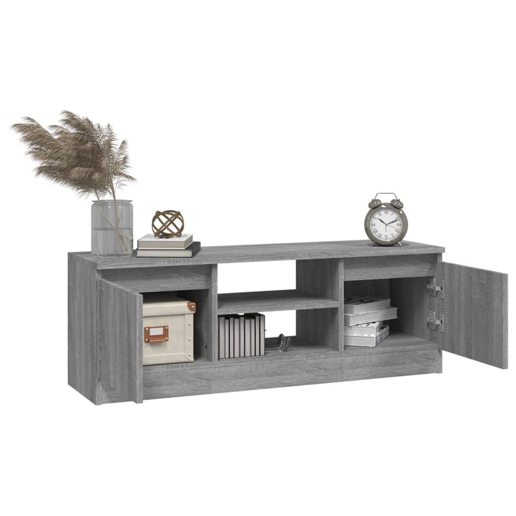 Meuble TV avec porte Sonoma gris 102x30x36 cm