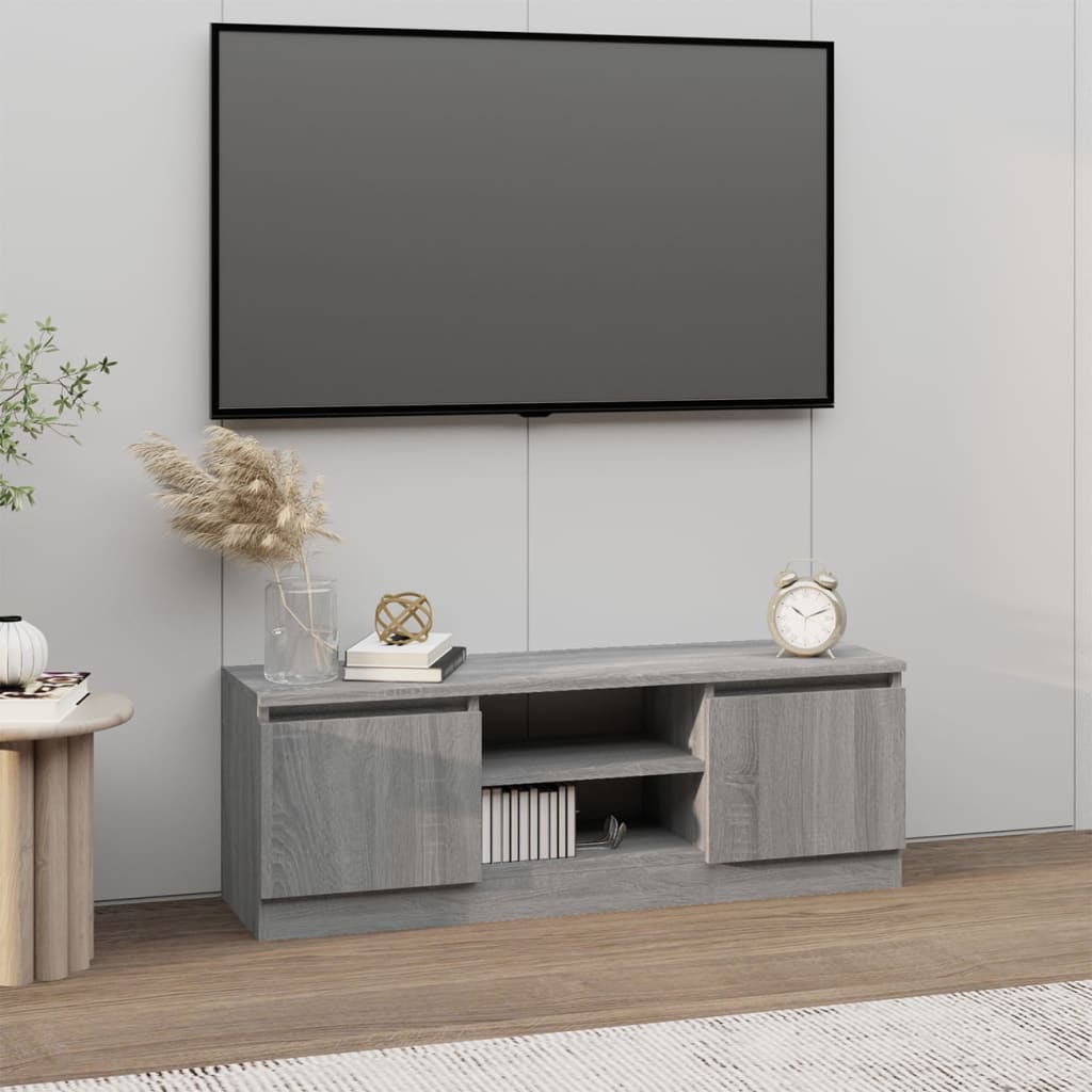 Sonoma grey TV cabinet with door 102x30x36 cm