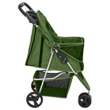 Zusammenklappbarer Hundekinderwagen Grün 80x46x98 cm Oxford-Stoff