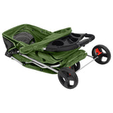 Zusammenklappbarer Hundekinderwagen Grün 80x46x98 cm Oxford-Stoff