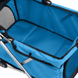 Zusammenklappbarer Hundekinderwagen Blau 76x50x100 cm Oxford-Stoff