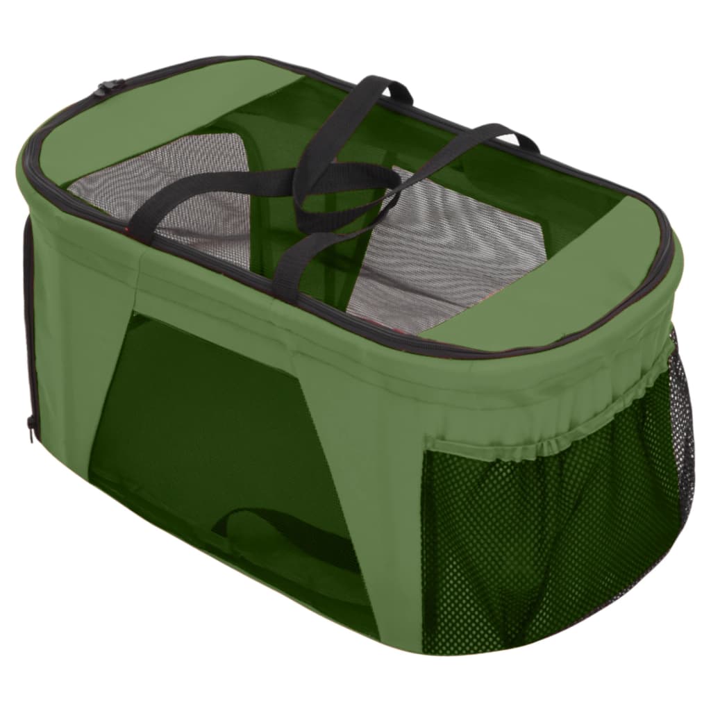 2-stufiger faltbarer Hundekinderwagen Grün 83x48x97 cm