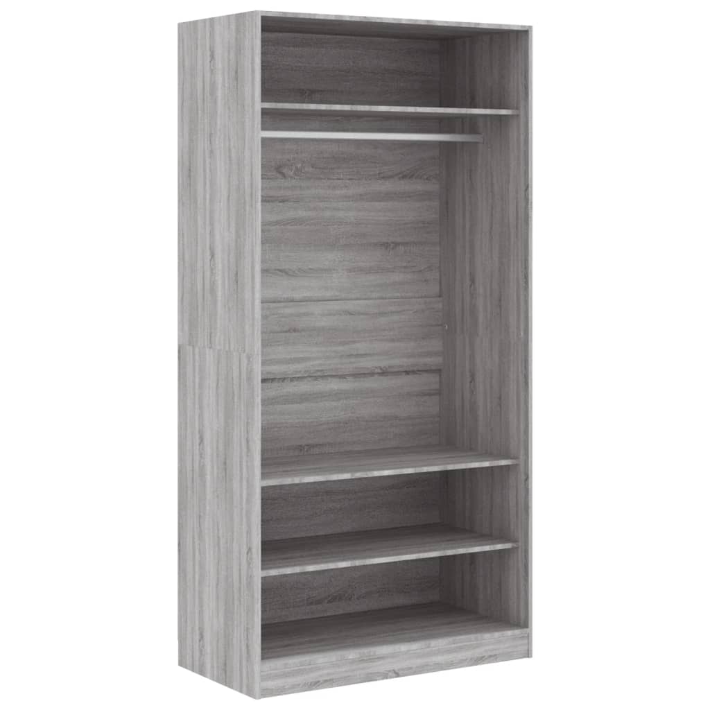 Garde-robe sonoma gris 100x50x200 cm bois d'ingénierie