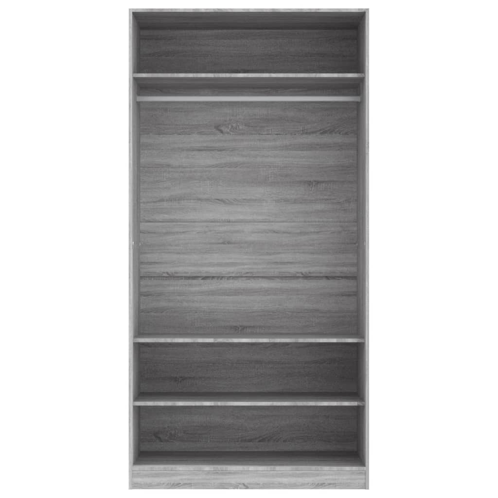 Sonoma gray wardrobe 100x50x200 cm engineered wood