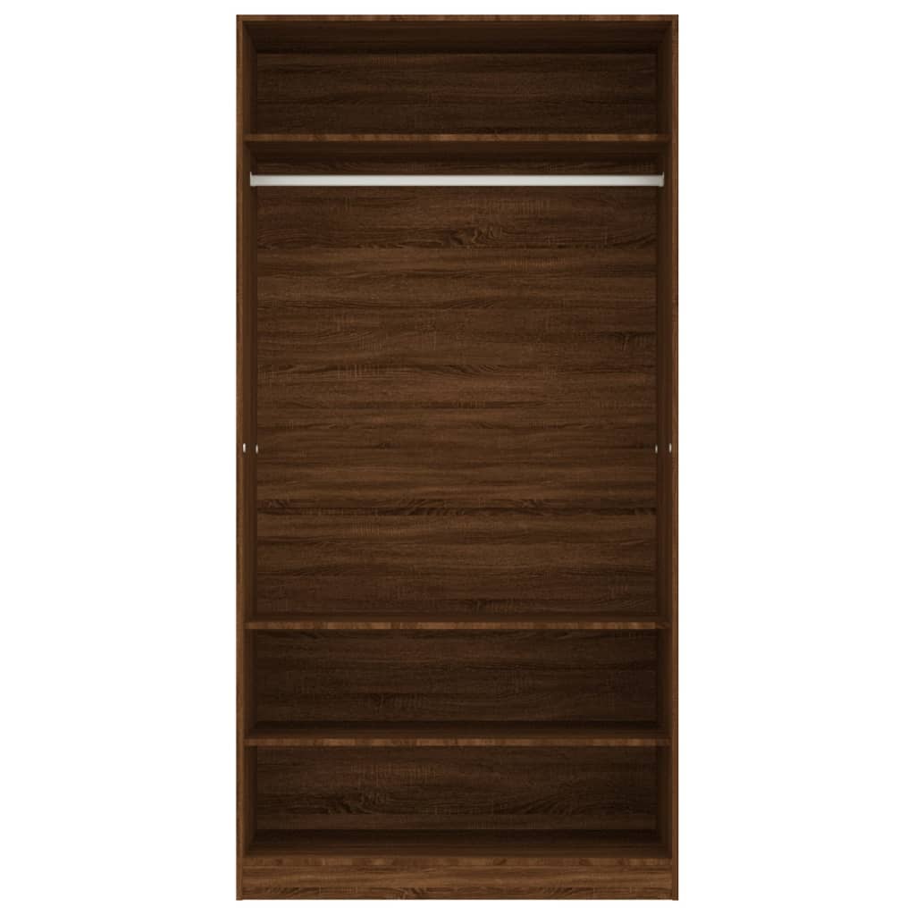 Garde-robe chêne marron 100x50x200 cm bois d'ingénierie