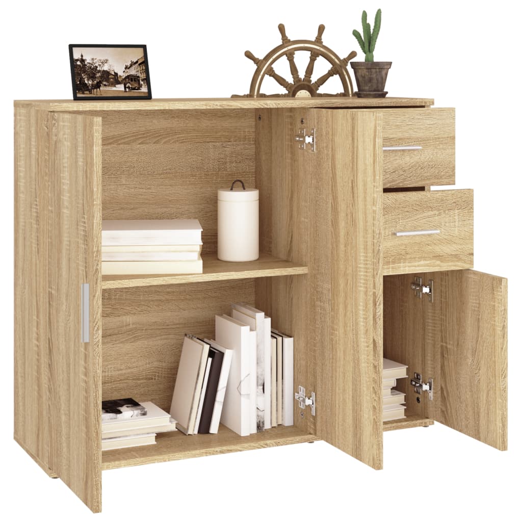 Sideboard Sonoma oak 91x29.5x75 cm Engineered wood