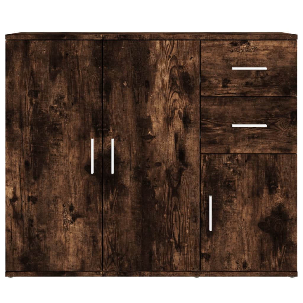 Buffet Chêne fumé 91x29,5x75 cm Bois d'ingénierie