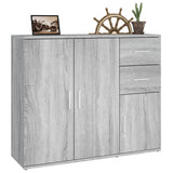 Buffet Sonoma gris 91x29,5x75 cm Bois d'ingénierie