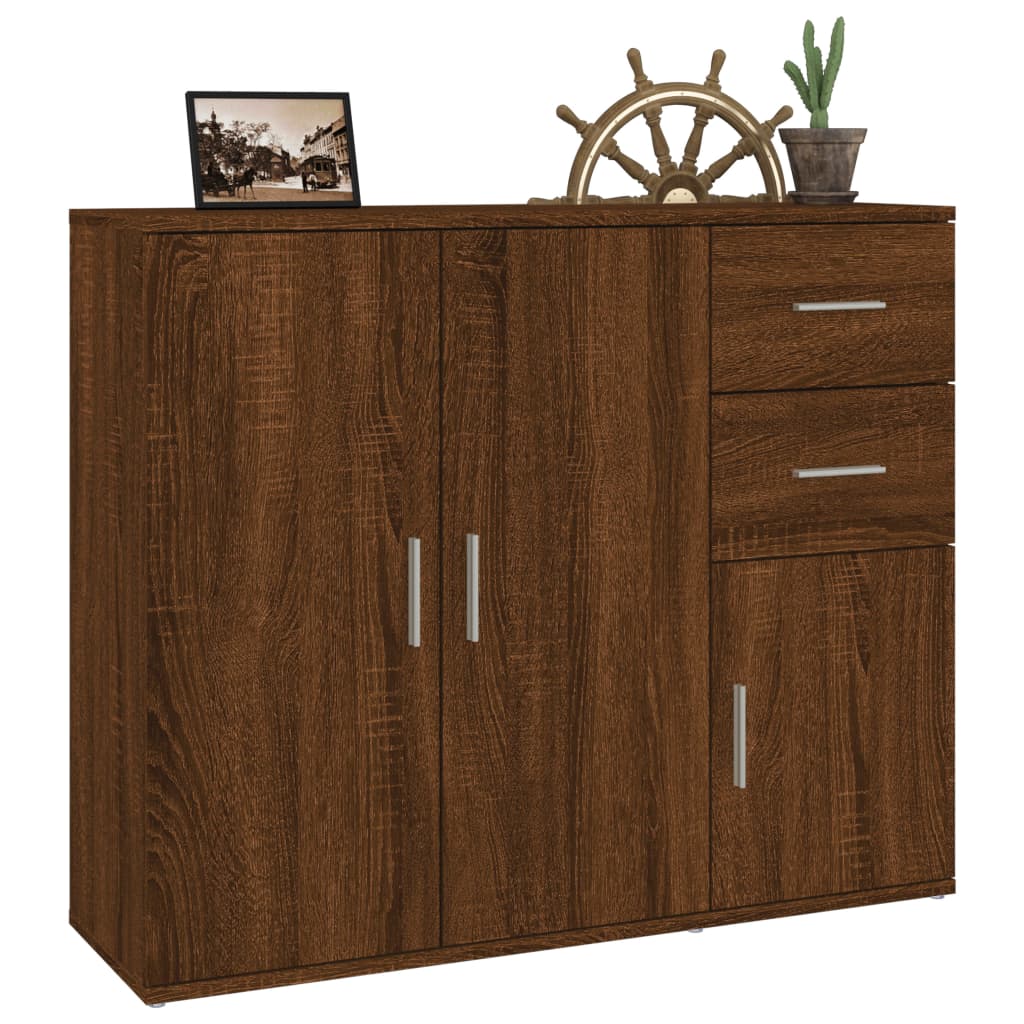 Sideboard Brown Oak 91x29.5x75 cm Engineered wood