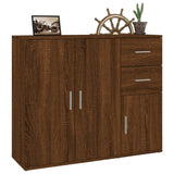 Sideboard Brown Oak 91x29.5x75 cm Engineered wood