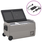 Cooler with wheel and adapter black and gray 60 L PP and PE